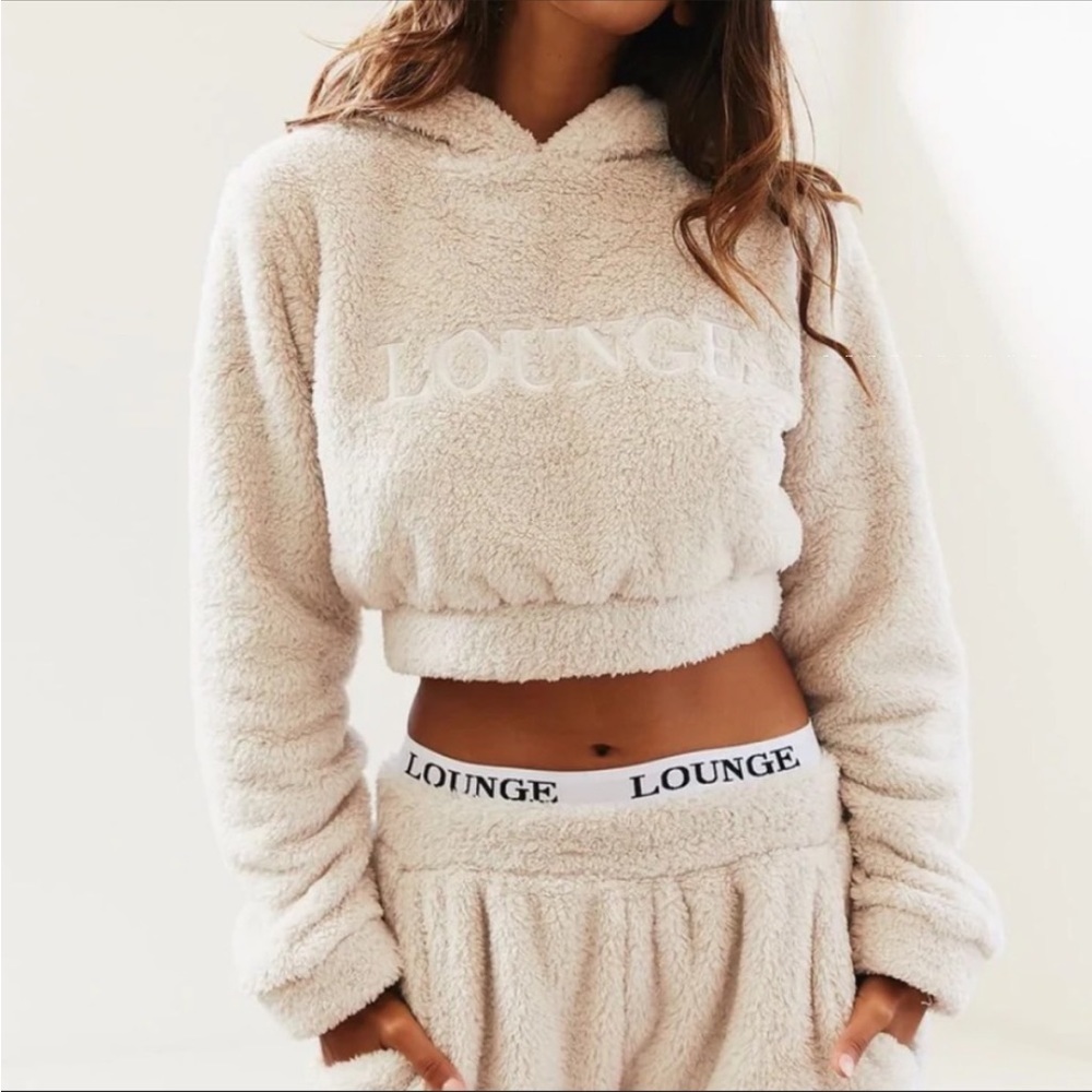 LOUNGE Underwear Cozy Teddy Crop Hoodie